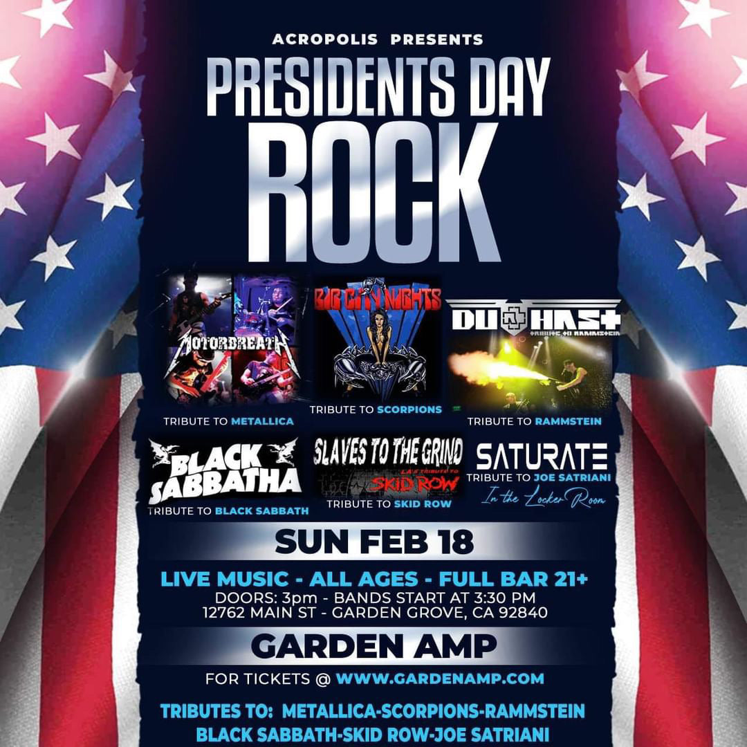02.18.24 - SATURATE will be performing live @The Locker Room @Garden Amp